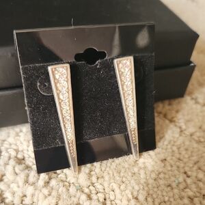 Elegant Silver Crystal Earrings